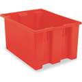 Akro-Mils Stack and Nest Container, Red, 15"H x 29-1/2"L x 19-1/2"W, 1EA