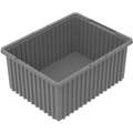 Akro-Mils Divider Box, Gray, 10"H x 22-3/8"L x 17-3/8"W, 1EA
