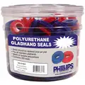 Phillips Partial Face, Polyurethane Glad Hand Seal; Blue/Red