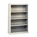 34-1/2" x 13-1/2" x 52" Stationary Bookcase with 4 Shelves, Light Gray