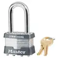 Master Lock Padlock 1-1/2" Clear. Keyed Alike 2519 Steel Body