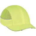 Bump Cap, Short Brim Baseball, Hi-Visibility Green, Fits Hat Size One Size Fits Most