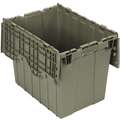 Quantum Storage Systems Attached Lid Container, Gray, 17-1/4"H x 21-1/2"L x 15-1/4"W, 1EA