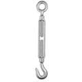 Turnbuckle, Hook and Eye, 1035 Hot Roll Galvanized Steel Body/Fittings