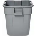 Rubbermaid BRUTE 28 gal. Square Open Top Utility Trash Can, 22-1/2"H, Gray