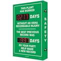 Accuform Electronic Scoreboard: Aluminum, Mounting Holes Sign Mounting, 28 in x 20 in Nominal Sign Size