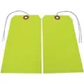 Badger Tag & Label Corp Blank Shipping Tag: #7, 5 3/4 in Tag Ht, 2 7/8 in Tag Wd, 13 Points, Fluorescent Yellow, 25 PK