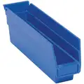 Quantum Storage Systems Shelf Bin: 11 5/8 in Overall Lg, 2 3/4 in x 4 in, Blue, Nestable