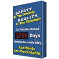 Safety Record Signs,29 x 20In,AL,ENG