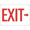 Lyle Recycled Plastic, Exit Sign, 10" Width, 7" Height, Double-Sided No, With Mounting Holes