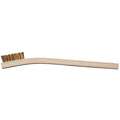 Utility Brush: Brass Bristles, Wood Handle, 1 3/8 in Brush Lg, 7 3/4 in Handle Lg