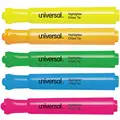 Universal Wide Highlighter Set with Chisel Tip, Fluorescent Blue, Fluorescent Green, Fluorescent Orange, Fluor