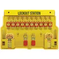 Master Lock Lockout Station, Filled, General Lockout/Tagout, 15-1/2" x 22"