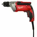Milwaukee Drill: 3/8 in Chuck Size, Keyless, 2,800 RPM Free Speed, 8 A Current, 120V AC