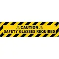 Anti-Slip Floor Sign, Sign Format Other Format, Caution Safety Glasses Required