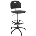 Shopsol Task Chair, Task Chair, Black, Plastic, 25" to 35" Nominal Seat Height Range