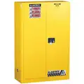 Justrite 45 gal. Flammable Cabinet, Self-Closing Safety Cabinet Door Type, 65" Height, 43" Width