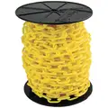 Mr. Chain Plastic Chain: Outdoor or Indoor, 1 1/2 in Size, 200 ft Lg, Yellow, Polyethylene