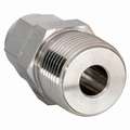 Male Connector, 5/8" Tube Size, 1/2" Pipe Size - Pipe Fitting, Metal, 15/16" Hex Size