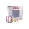 Non-alarmed Metal (white) AED Labeling/Storage Cabinet Package; For Use With AED / Defibrillator
