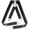 Suspenders, Elastic, Webbing, Black, Universal, Length Adjustable