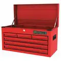 Westward Light Duty Top Chest with 6 Drawers; 12-1/8" D x 13-7/8" H x 26" W, Red