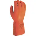 Chemical Resistant Gloves, Size 2XL, 12"L, Orange, 1 PR