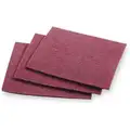 Ability One Abrasive Mat: 11 1/6 in Lg, 9 in Wd, Nylon, Red, 10 PK