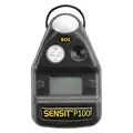 Sensit P100 Personal Monitor: Sulfur Dioxide, 0 to 20 ppm, Black, Audible and Visual, Lithium, LCD