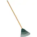 Seymour Midwest Rake Shrub Rake: Polypropylene, 4 1/2 in Lg of Tines, 8 in Overall Wd of Tines, Wood