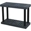 Structural Plastics Freestanding, Plastic Shelving; 170 lb. per Shelf, Weight Capacity, 16" D x 27" H x 36" W, Black