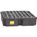 Eagle 15 gal. Polyethylene Drum Spill Containment Platform for 1 Drum; Drain Included: Yes, Black