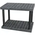 Structural Plastics Freestanding, Plastic Shelving; 250 lb. per Shelf, Weight Capacity, 24" D x 27" H x 36" W, Black