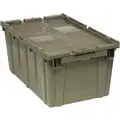 Quantum Storage Systems Attached Lid Container, Gray, 12-1/2"H x 27"L x 17-3/4"W, 1EA