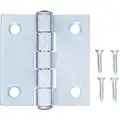 2" x 2" Butt Hinge with Zinc Finish, Full Mortise Mounting, Square Corners