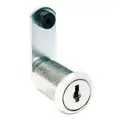 Compx National Different-Keyed Standard Keyed Cam Lock, For Door Thickness (In.): 15/64, Bright Nickel