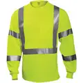 Tingley Lime High Visibility T-Shirt, XL, Birds Eye Polyester, 30-1/2 Length, Fits Chest Size 48" to 50"