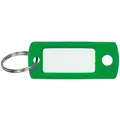 Plastic Key Tag, Plastic, Rectangle, 2" x 7/8", Green