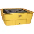 Eagle Uncovered, Polyethylene IBC Containment Unit; 400 gal. Spill Capacity, Drain Included, Yellow
