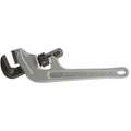 Ridgid End Pipe Wrench, Aluminum, Jaw Capacity 1-1/2", Serrated, Overall Length 10", I-Beam
