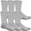 Fruit Of The Loom Socks: Crew, Men's, 6 to 12 Fits Shoe Size, Gray, Cotton, FRUIT OF THE LOOM, Seamless Design, 6 PK