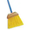 Ability One Angle Broom: 7 in Sweep Face, Medium, Synthetic, Blue Bristle, 5 in Bristle Lg, Aluminum