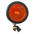 Truck-Lite 44003Y Super 44 LED, Round Front, Park, Turn Light with Fit 'N Forget S.S. Connection
