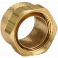 Nut and Brass Sleeve: Brass, Compression, For 1/4 in Tube OD, 3/8-24 Threading Size, 10 PK