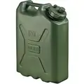 5 gal. Water Container, Green High Density Polyethylene, 1 EA