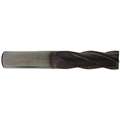 Square End Mill, 1/2" Milling Diameter, Number of Flutes: 4, 1" Length of Cut, TiAlN, E5021