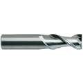 Square End Mill, 3/8" Milling Diameter, Number of Flutes: 4, 1-1/8" Length of Cut, Bright (Uncoated)