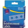 Avery Roll Dispenser Hole Reinforcement Label, Clear, 1/4" x 1/4", 1000 PK