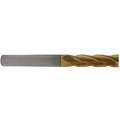 Square End Mill, 1/4" Milling Diameter, Number of Flutes: 4, 1-1/8" Length of Cut, TiN, E5012