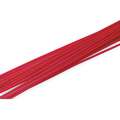 Plastic Welding Rod: HDPE, Std, Round, 5/32 in x 48 in, Red, 1 lb, 36 PK